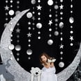 thumbnail image 3 of Twinkle Little Star Party Guirnaldas Brillo Colgante Luna Estrellas Decoraciones Niños Cumpleaños Bday Baby Shower Boda Ramadán EID Graduación Suministros para fiestas Zhivalor 221135-2, 3 of 8