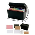 thumbnail image 3 of Cardboard Index Card Box (Storage Organizer, Loose-Leaf File), Cardboard Storage Box With 180 Sticky Notes And 110G Cards, Desktop Organizer For Recipes And Photos, Meiiso, 3 of 9