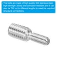 thumbnail image 4 of Uxcell M6x1 to M10x1.5 Double End Threaded Stud Screw Bolt 304 Stainless Steel Rod Reducer Adapter 30mm Long 10pcs, 4 of 5