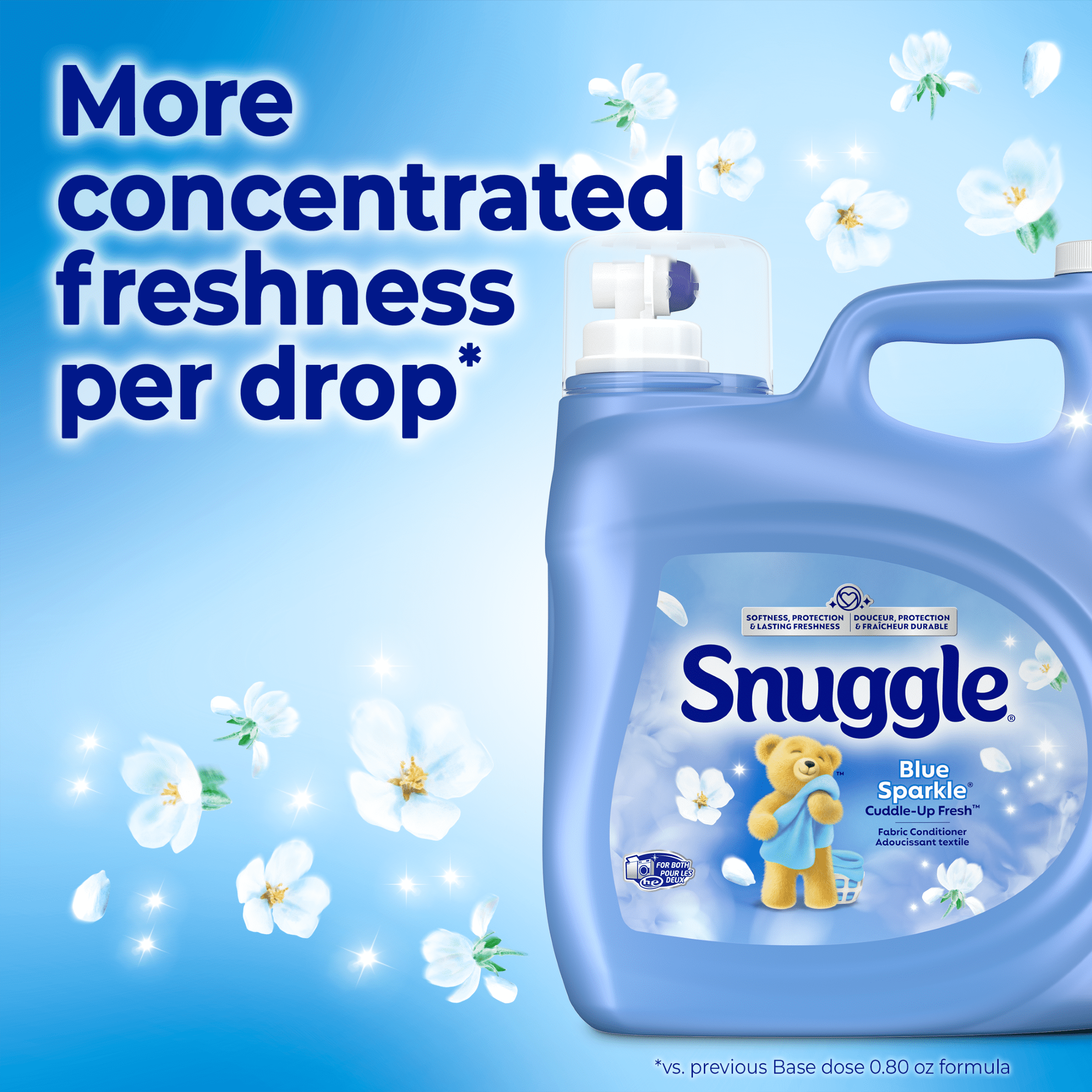 Snuggle Blue Sparkle Cuddle-Up Fresh Liquid Fabric Conditioner, 181 Loads, 3.64 Litres