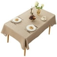 thumbnail image 3 of Knubmt Linen Tablecloths Rectangular Waterproof Table Cloths Washable Table Cover for Wedding Birthday Party Decor, 35" x 35", 3 of 7