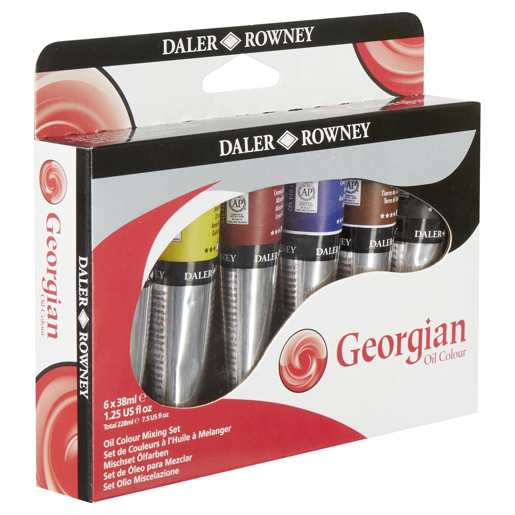 Daler-Rowney Georgian Oil Paint - Set of 6, Mixing Colors, 38 ml Tubes