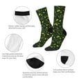 thumbnail image 3 of Rateoe Green Branch Olive for Women Casual Calf Socks - Cute Crew Socks - Thin Soft Above Ankle Socks Size 5-11, 3 of 6