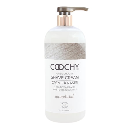 Coochy Intimate Shaving Cream | Shave Conditioner & Moisturizer for Face & Body | Ideal for Sensitive Skin Care, Anti-Bump | Au Natural,32 oz