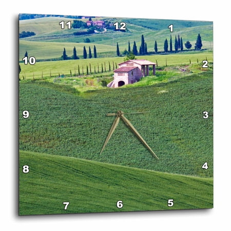 3drose, Tuscan Green Rolling Hills, Tuscany, Italy - Eu16 Teg0273 - Terry Eggers, 10x10 Wall Clock