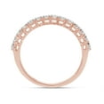 thumbnail image 5 of AFFY 0.50CT Moissanite Diamond Half Eternity Band Ring for Women 14K Rose Gold over Silver-6, 5 of 8