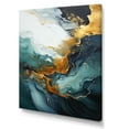 thumbnail image 2 of Designart "White Marble Waterfall with Gold and Green Accents I" Abstract Canvas Wall Art - Modern Gold Abstract Painting Living Room Canvas Art, 2 of 6