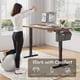 thumbnail image 4 of CHENZM Gaming Desk with LED Lights,Computer Desk Adjustable Electric Standing Height Office Desk with 3 Memory Preset,Storage Side Pocket and Cable Management,Rustic Brown，48 x 24 Inch, 4 of 10