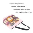 thumbnail image 3 of FORMRS Womens Canvas Tote Bag with Zipper Inner Pocket Shoulder Handbag, Watercolor Jam, 3 of 7