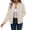 Beige women's long sleeve blazer jacket a1, variant on Women's Fall Winter Long Sleeve Button Down Blazer Collared Open Front Casual Jacket Solid Basic Baseball Tops Trendy Going Out Fashion Clothes, Gray M