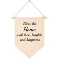 thumbnail image 1 of Bless This Home With Love Laughter And Happiness – Bandera Colgante De Lona Para Decoración De Pared, Regalo Para El Nuevo Hogar, Sala De Estar, Dormitorio, Porche Frontal, Regalo De Inauguración De L, 1 of 5