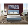 thumbnail image 2 of East West Furniture 2-piece Wood Queen Bedroom Set in Denim Blue/Butter Cream, 2 of 8