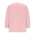 thumbnail image 5 of Womens Linen Cotton Shirts 3/4 Puff Sleeve Crewneck Button Down Blouse Loose Fit Casual Summer Gauze Shirt for Senior 2026, 5 of 6