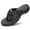 Black, variant on HOBIBEAR Mens Thong Sandals Arch Support Indoor and Outdoor Beach Flip Flop