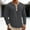Dark Gray#11, variant on Cotton Linen Shirts for Men Oversized Button Placket Henleys Long Sleeve T Shirts Casual Solid Plus Size V Neck Button Loose Fits Summer Tee Shirt