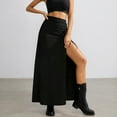 thumbnail image 2 of DHFJKG Gothic Punk Bodycon Skirt Women High Waisted Side Slit Lace Up Retro Summer Long Skirts 2026 Stylish Skirt, 2 of 7
