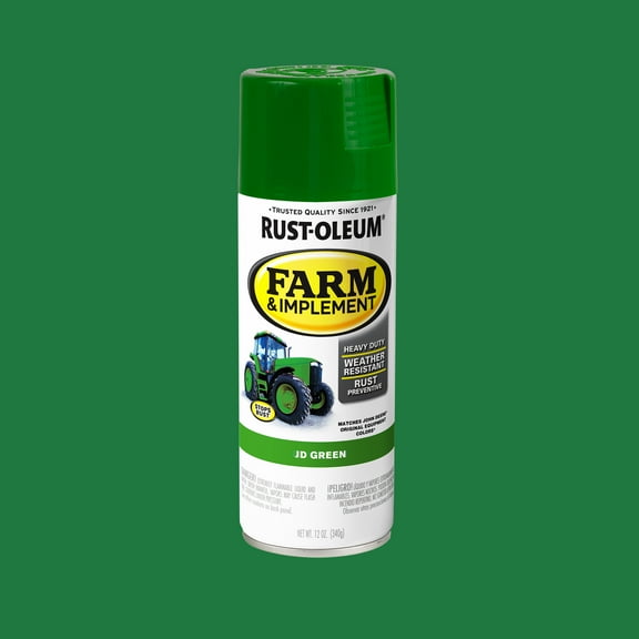 JD Green, Rust-Oleum Specialty Farm and Implement Gloss Spray Paint-280124, 12 oz