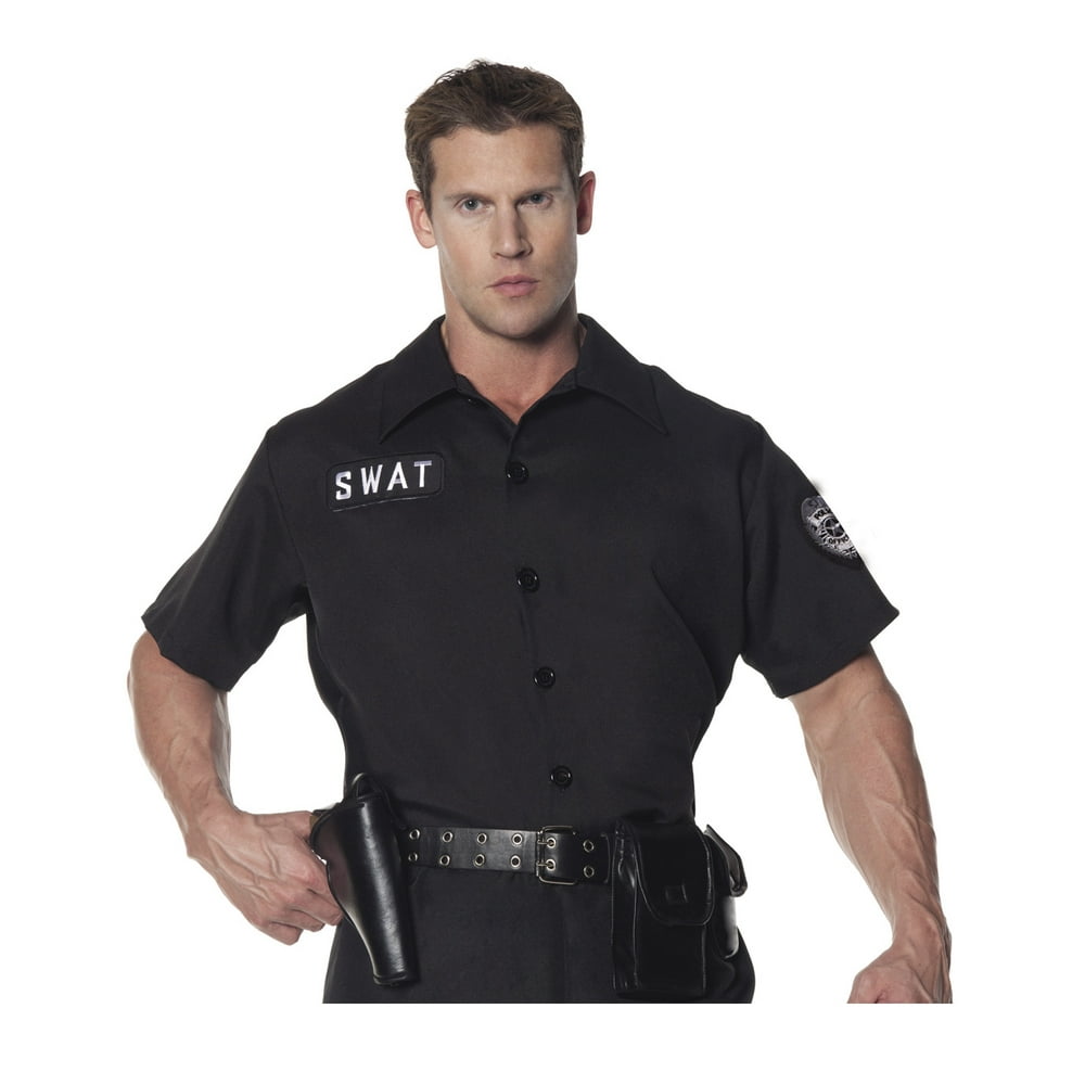Swat Team Mens Adult Police Officer Halloween Costume Shirt Walmart