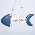 thumbnail image 3 of Dusknt Ocean Style Ornaments Clearance Sale! Summer Ocean Style Wooden Welcome Door Sign Style Welcome Decoration Fishbone-Shaped Summer Listing Wooden Marine Doorplate Home Decor, 1Pc Listing, 3 of 9