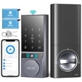 thumbnail image 1 of Cerradura de puerta inteligente Devo G5, cerradura de puerta de entrada sin llave 5 en 1 con timbre, cerrojo de cerradura inteligente Wi-Fi incorporado para puerta delantera, sin concentrador, control, 1 of 5