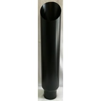 5" Inlet x 7" Outet x 36" Tall FLAT BLACK Miter Cut Diesel Exhaust Stack Pipe (Bolt On)