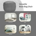 thumbnail image 5 of Gymax 3' Bean Bag Chair w/ Microfiber Cover & Independent Sponge Filling Grey, 5 of 10