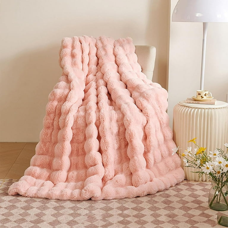 CJC Soft Warm Rabbit Plush Fleece Blankets Thick 1000 GSM Throws for Sofa  Large Fluffy Versatile Blanket Bed Throw for Bedroom, Couch, Travel, Kids