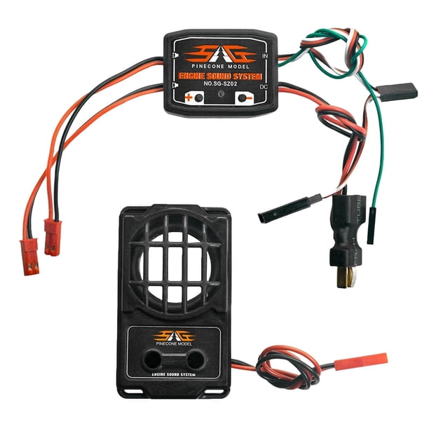 Simulador de sonido de motor RC 1:10, sonido de 5 bocinas con reemplazo de 5 sonidos de motor Sonido dividido Zulema Simulador de sonido del motor