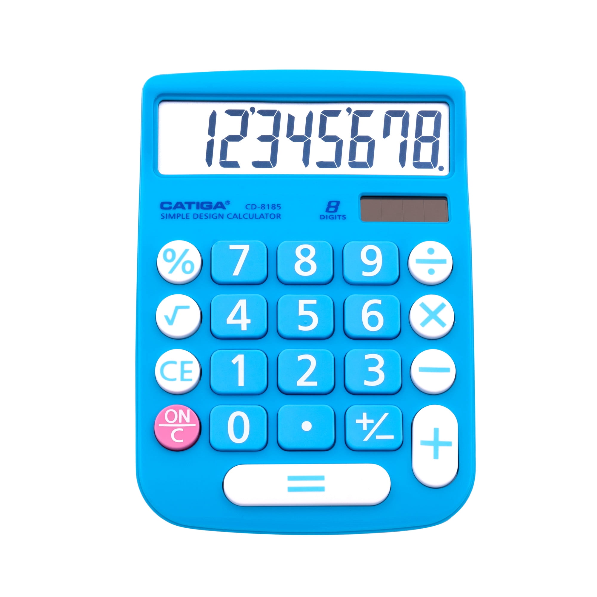 Mini Calculator Cute Cartoon Ultra Thin Solar Powered T Calculator Display C5B3 