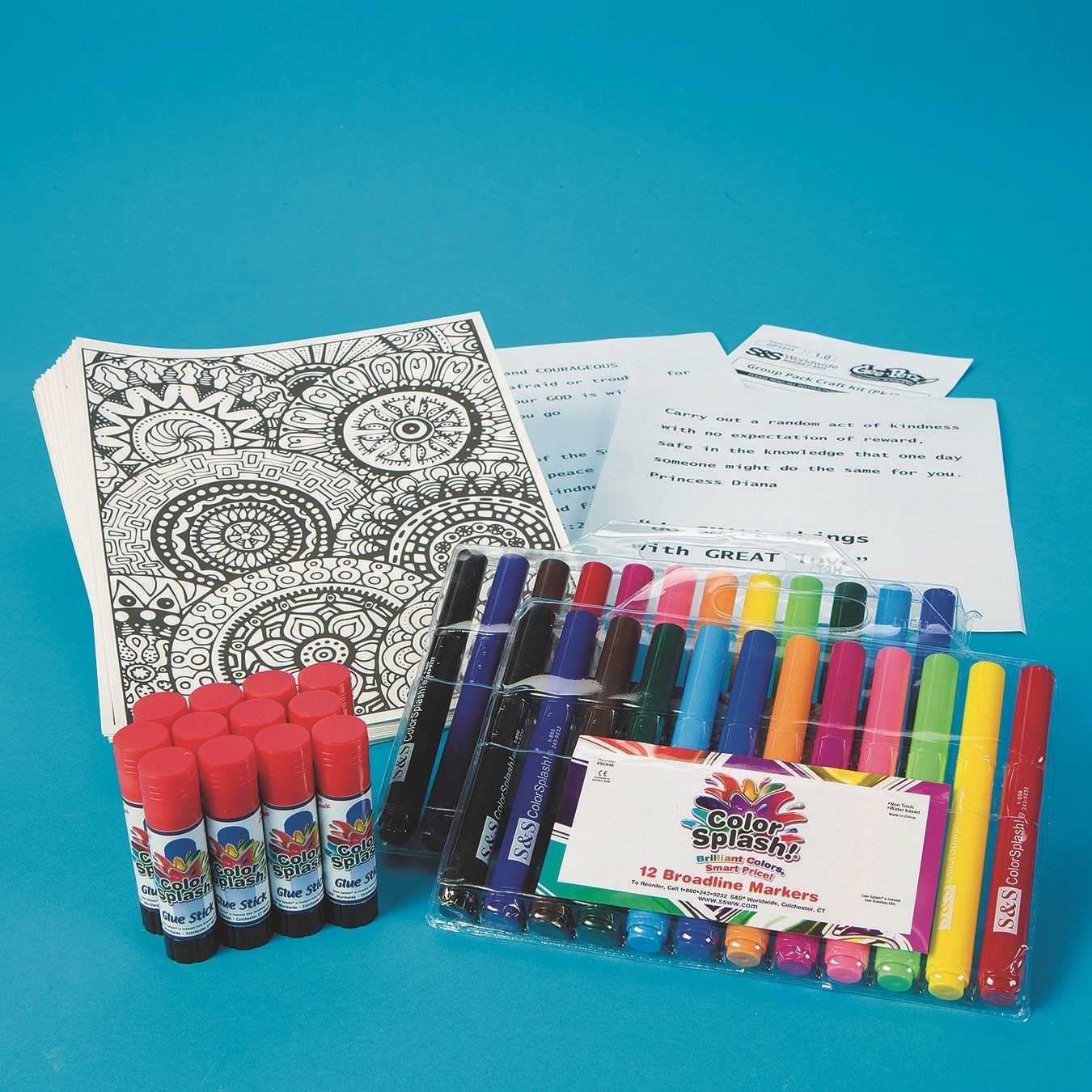 Mandala Quote Collages Craft Kit (Pack of 24)