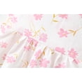 thumbnail image 5 of EnJoCho Girls' Spaghetti Strap Floral Summer Frock Dress Toddler Baby Girls Summer Princess Dresses Vacation Beach Sleeveless Hat Set Ruffles Floral Dress 0-3Y, 5 of 9