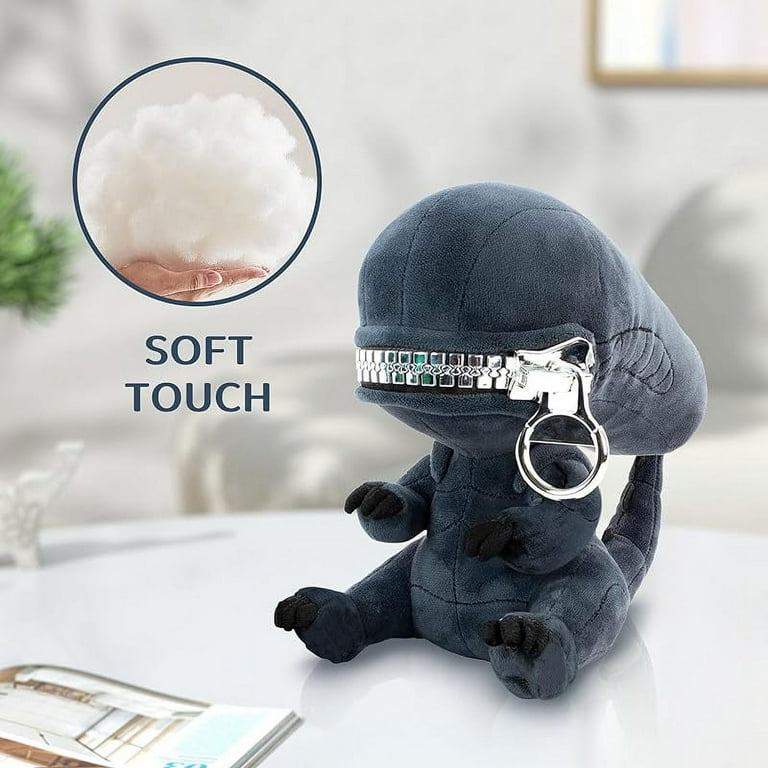 55HJIND 25cm/9.8in Xenomorph Zippermouth Plush (gray