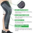 thumbnail image 4 of (M) Rodillera deportiva extendida, rodillera de compresión elástica antideslizante transpirable para deportes, correr, desgarros de menisco, artritis médica, 4 of 5