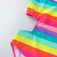 thumbnail image 7 of Baby Swimsuit Girl Kids Toddler Girls' Rainbow Stripe Prints Swimsuit Bathing Suit for Baby Girls'swimwear Multicolour 110, 7 of 7