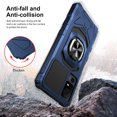 thumbnail image 4 of Compatible for Jitterbug Smart4 Case w/Tempered Glass Screen Protector [Military Grade] Ring Car Mount Kickstand Shockproof Hard Phone Case - Blue, 4 of 7