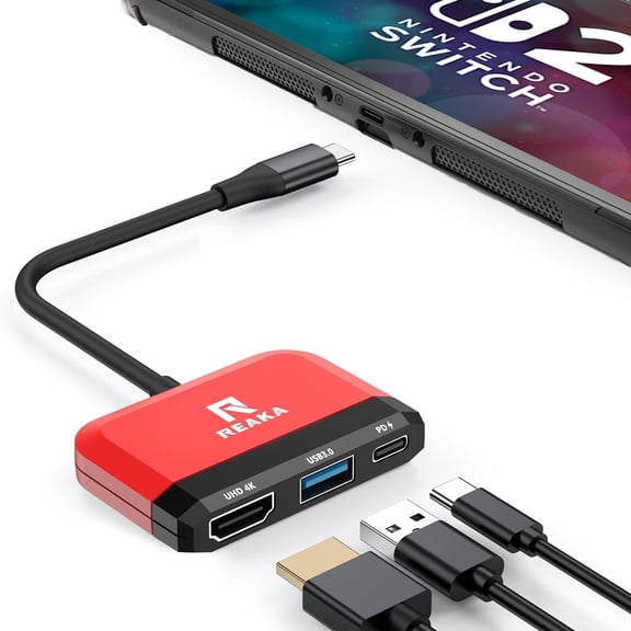 Switch Dock Replacement for Nintendo Switch 1&2,4K@60Hz HDMI TV Adapter,Portable Travel Docking Station with USB 3.0 Port & 100W PD Charging