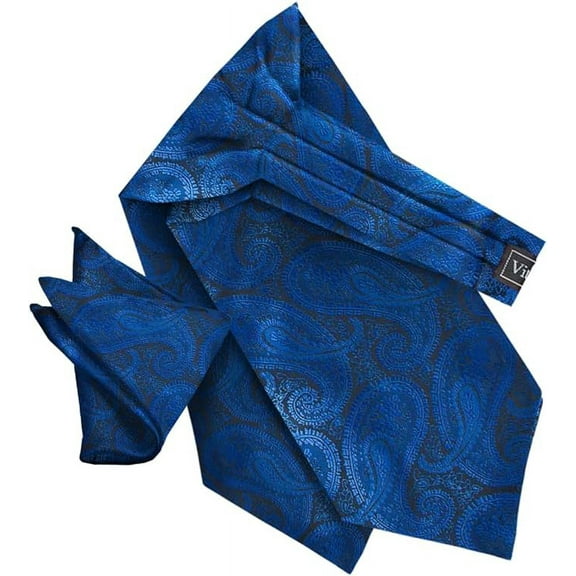 Vittorio Farina Paisley Tone On Tone Ascot & Pocket Square