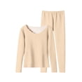 thumbnail image 3 of Tsivenald Womens Thermal Underwear Set 2 Piece Ultra-Soft Fleece Lined Long Sleeve Top & Long Johns Bottom Warm Winter Base Layer, 3 of 7