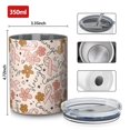 thumbnail image 4 of 12oz Coffee Tumblers Breast Cancer Awareness Pink Ribbon Floral Pattern Stainless Steel Vacuum Insulated Travel Tumbler Coffee Cups Mug with Lid and Straw with Cleaning Brush for Cold & Hot Drinks, 4 of 5