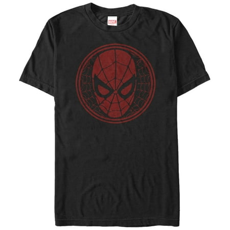 Men's Marvel Spider-Man Web Mask Graphic Tee Black Small