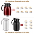 thumbnail image 4 of Flantor Stainless Steel Thermal Coffee Carafe Dispenser - Unbreakable Double Wall Vacuum Thermos Flask Large Capacity 40Oz,Water Tea Pot Beverage Tea Water Coffee Pitcher BPA Free, 4 of 7