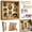 Wood, variant on DIY Mini Museum Silhouette Box, Shadow Box Frame Display Case, Personalized Love Story Photo Display with Mini Figurines Gold Frames, for Valentine's Day, Anniversaries, Wedding, Home Decor (Wood)