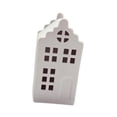 thumbnail image 4 of KLKCMS Ceramic Light up Christmas Mini House Figurine Multipurpose Mini Building Statue 6.3x5.3x12.5cm, 4 of 9