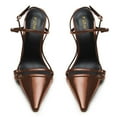 thumbnail image 3 of YDN Women Buckle Slingback Stiletto High Heels Thin Strap Pointed Toe Pumps Sexy Evening Themed Party Sandals Size 7 Brown, 3 of 5