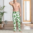 thumbnail image 5 of Uemuo St Patrick's Day4 Pattern Men's Wide Leg Palazzo Lounge Pants with Pockets Light Weight Loose Comfy Casual Pajama Pants-Medium, 5 of 9