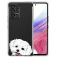 thumbnail image 1 of WIRESTER Transparent Soft Gel TPU Clear Case Slim Protective Cover for Samsung Galaxy A53 5G 6.5" 2022, Animal Maltese Dog, 1 of 3