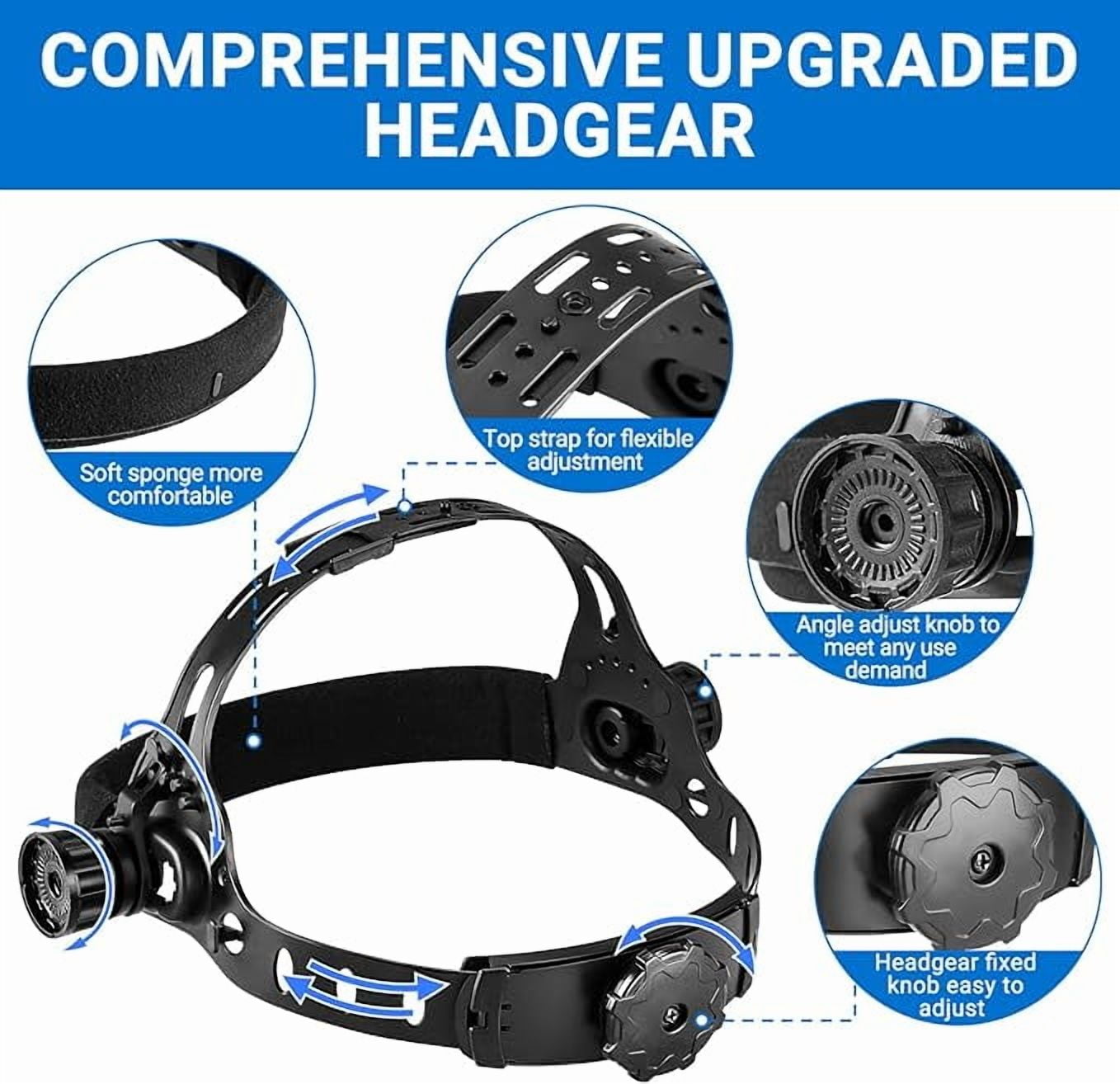 DEKO Blue Eagle Welding Helmet Auto Darkening: True Color Solar Powered Auto Darkening Welding Helmets Welder Mask Hood