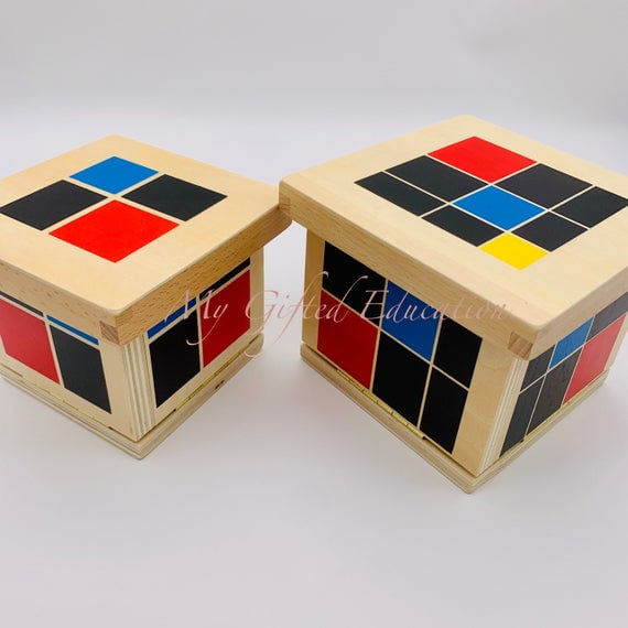 Montessori Trinomial Cube Montessori Math Toys Sensorial Materials for  Toddlers Kids