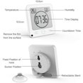 thumbnail image 2 of Reloj de baño Temporizador Termómetro de baño impermeable Higrómetro Baño Maquillaje Cocina (Rosa) oso de fresa Electrónica, 2 of 5