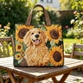 thumbnail image 2 of Quilted Tote Bag Fashion Pattern Design Embroidered Large Capacity Soft Shoulder Handbag Portable Casual Purse For Women Daily Shopping Office Travel Use, 2 of 5